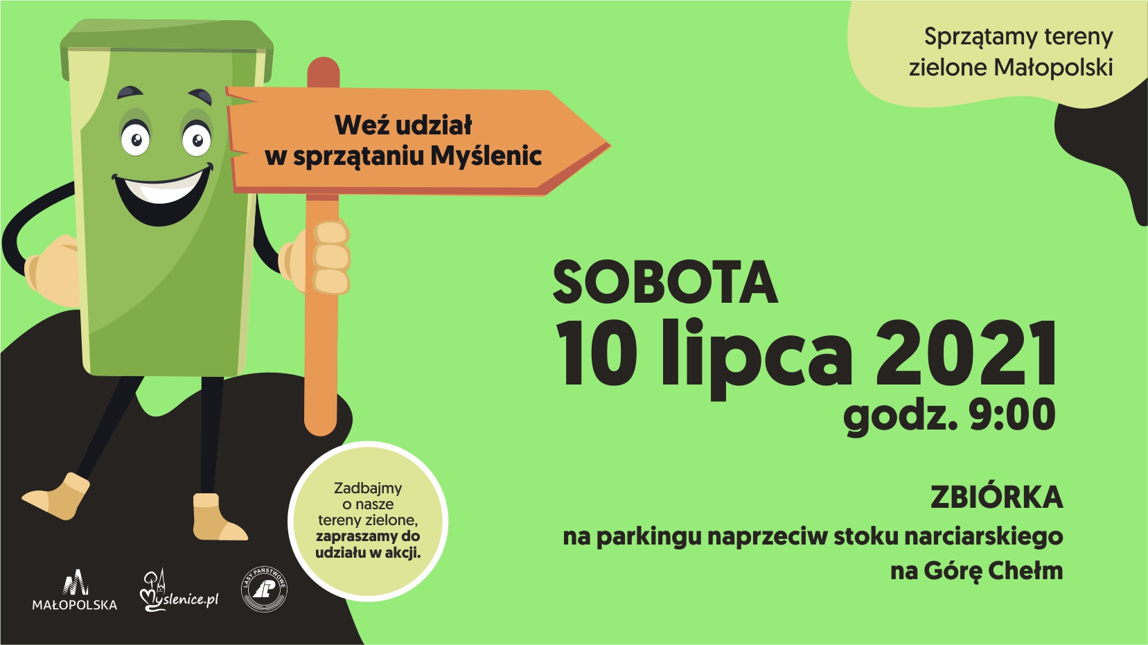 Sprzątamy tereny zielone Małopolski – weź udział w sprzątaniu Myśleni