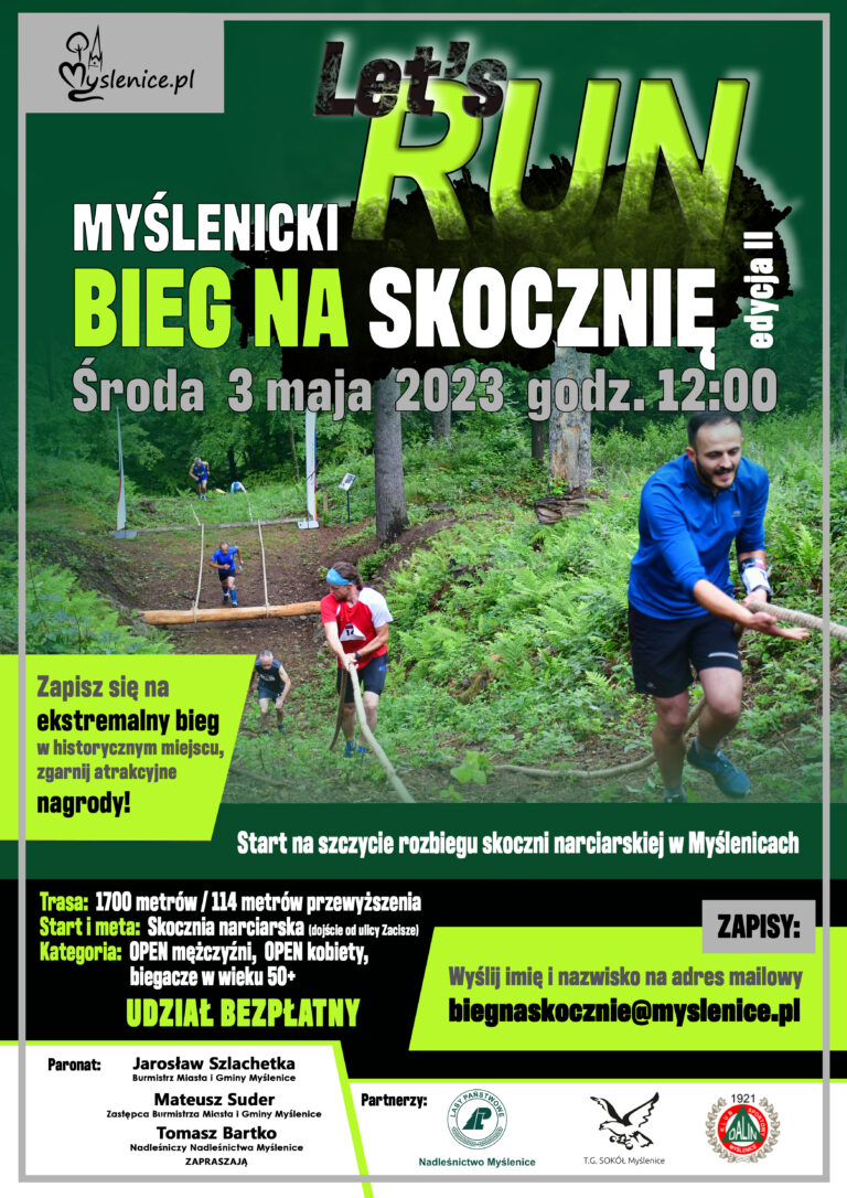 II edycja Myślenickiego Biegu na Skocznię – zapisz się na bieg 3 maja 2023!