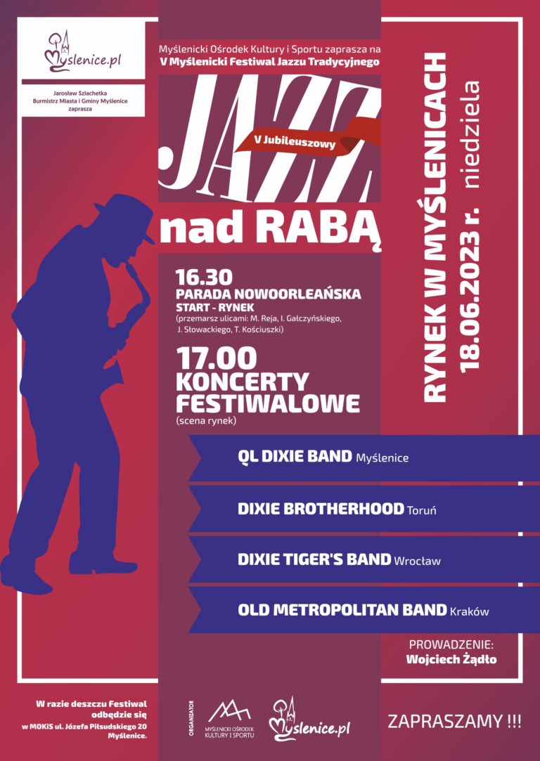 Jubileuszowy Jazz nad Rabą – zaproszenie