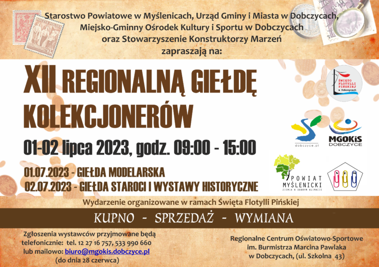 Zaproszenie na dobczycką Regionalną Giełdę Kolekcjonerów