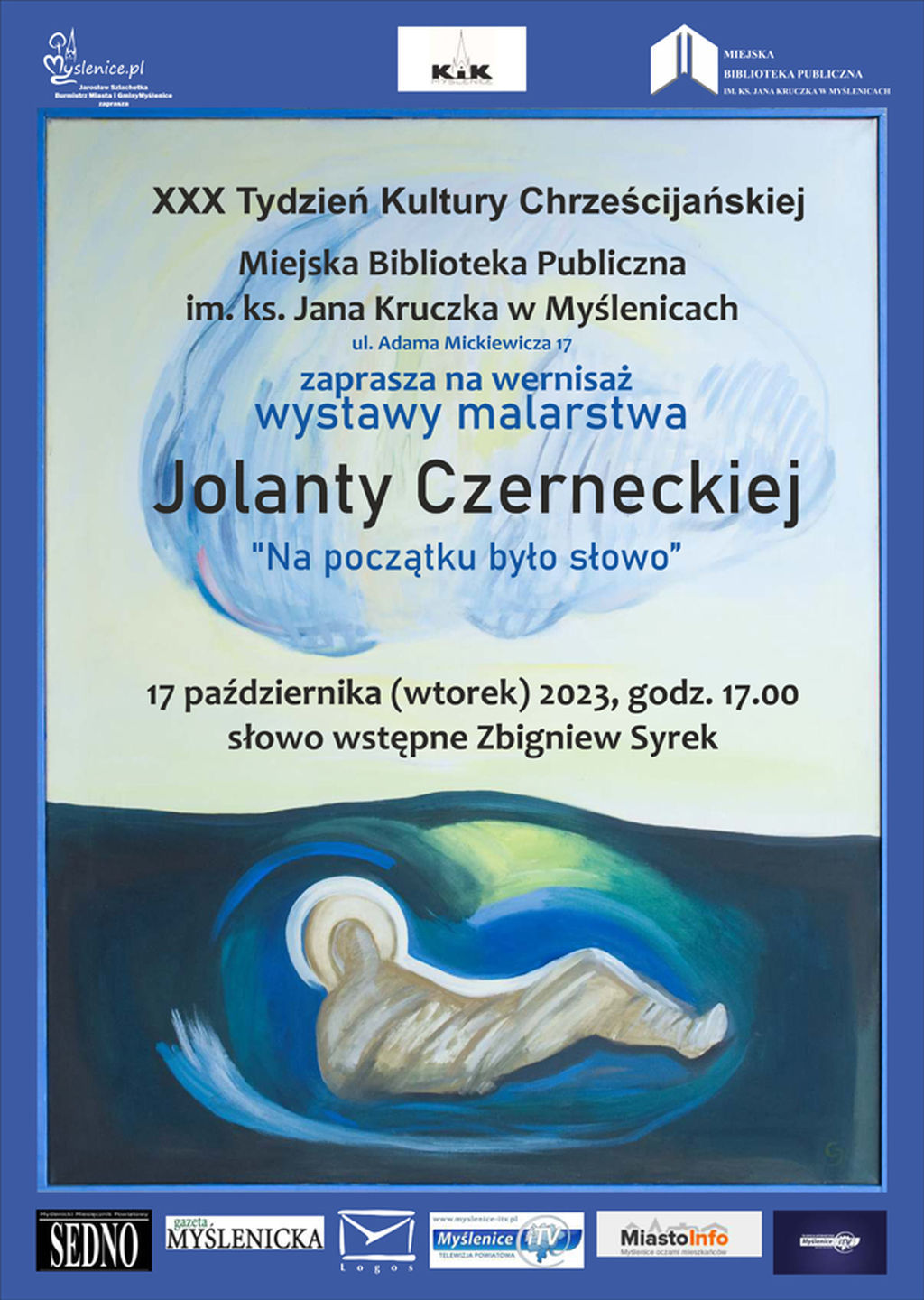 Wernisaż wystawy malarstwa Jolanty Czerneckiej (zaproszenie)