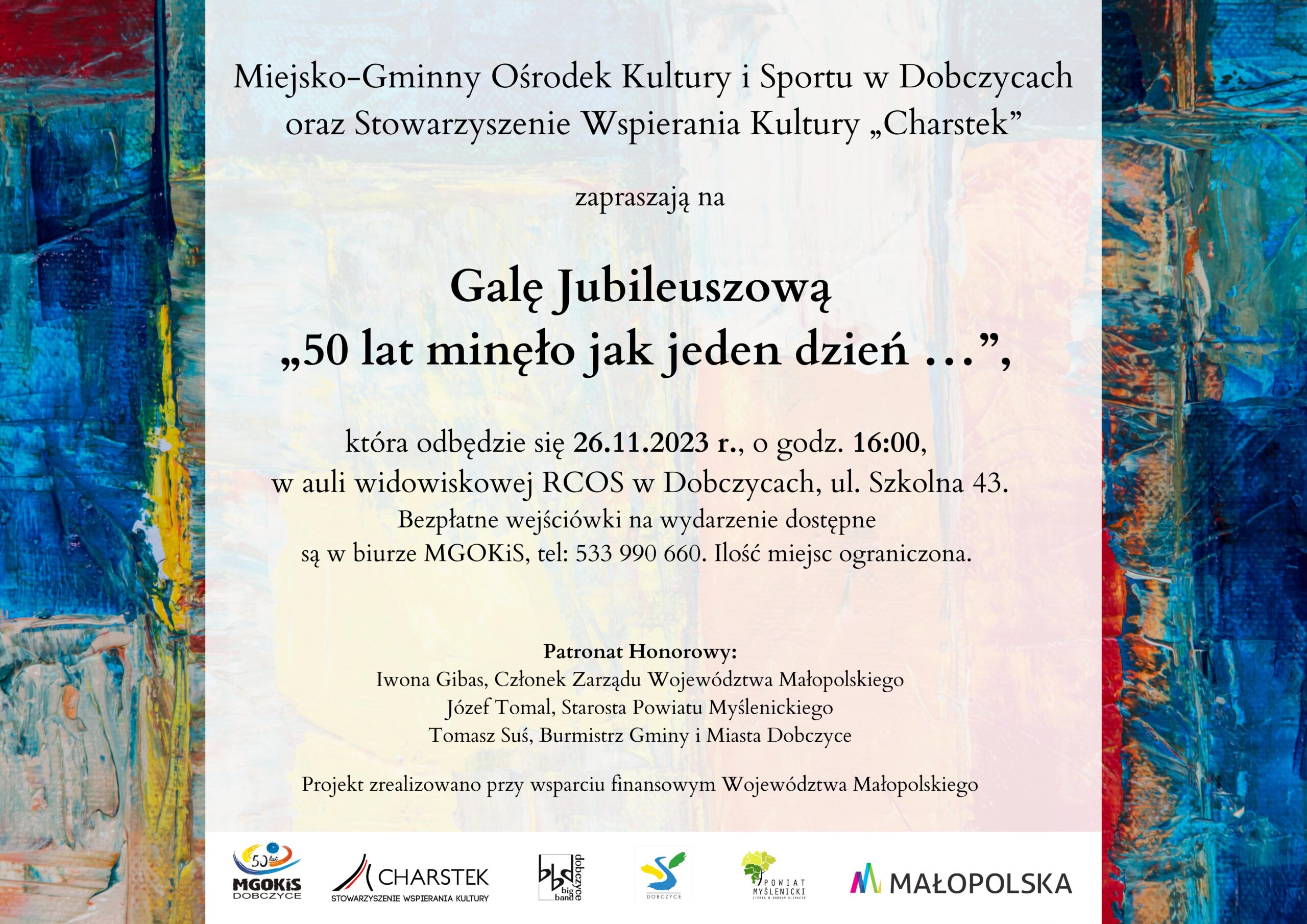 Gala z okazji 50-lecia MGOKiS-u w Dobczycach