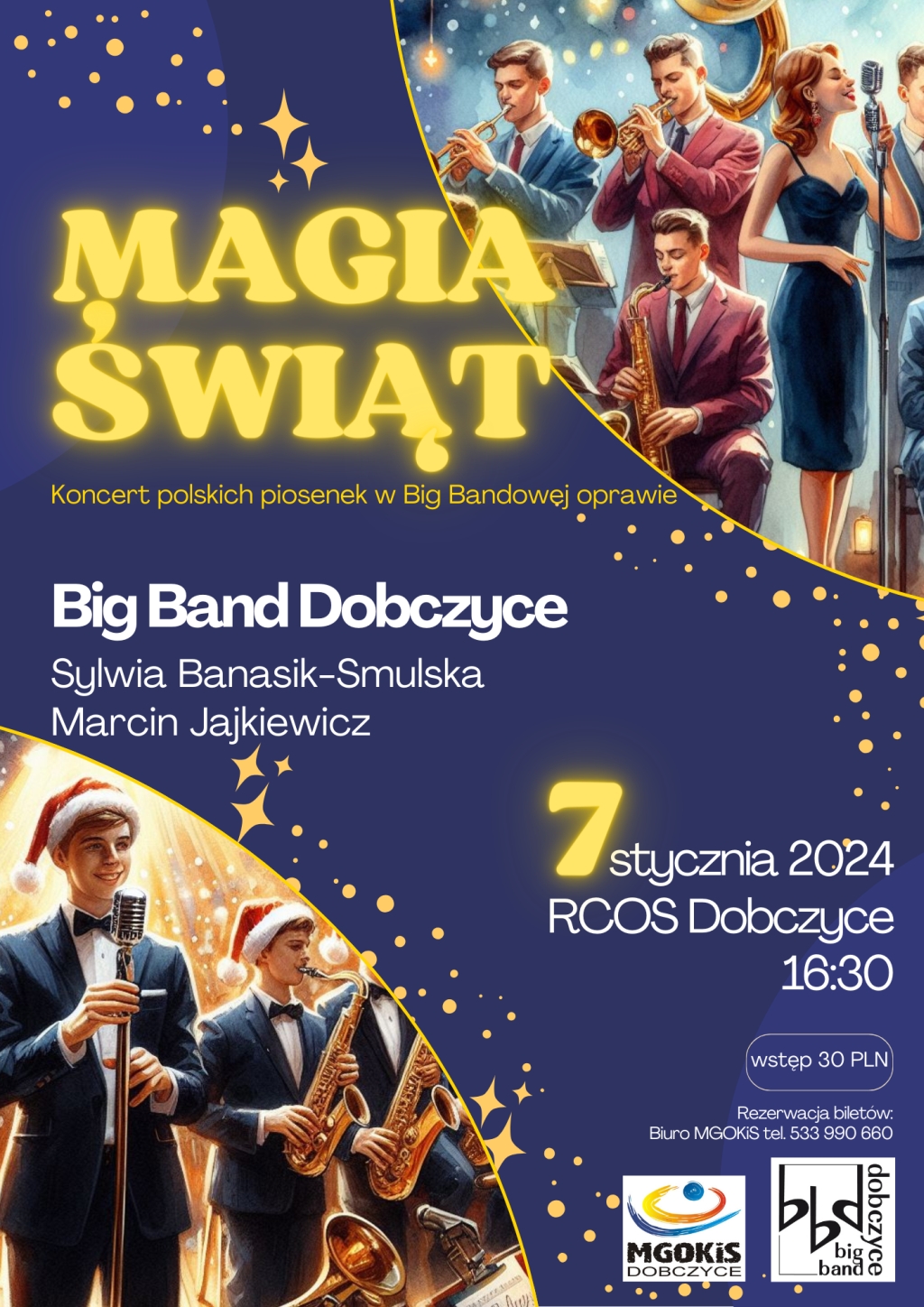 Magia Świąt – zaproszenie na koncert Big Bandu Dobczyce