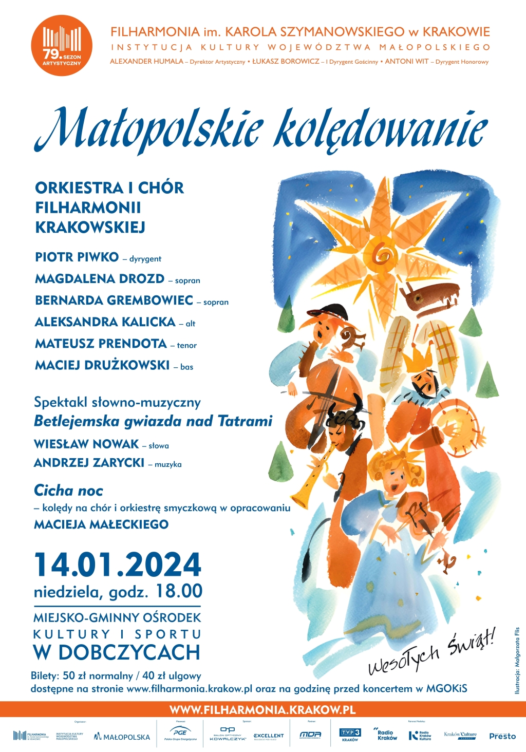 Małopolskie kolędowanie – Koncert Filharmonii Krakowskiej w Dobczycach