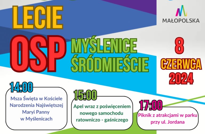 Druhowie z OSP Myślenice-Śródmieście zapraszają na obchody jubileuszu