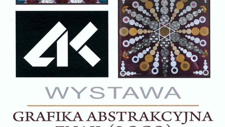 Grafika abstrakcyjna. Znak (logo) – otwarcie wystawy Lucjana Ostrowskiego