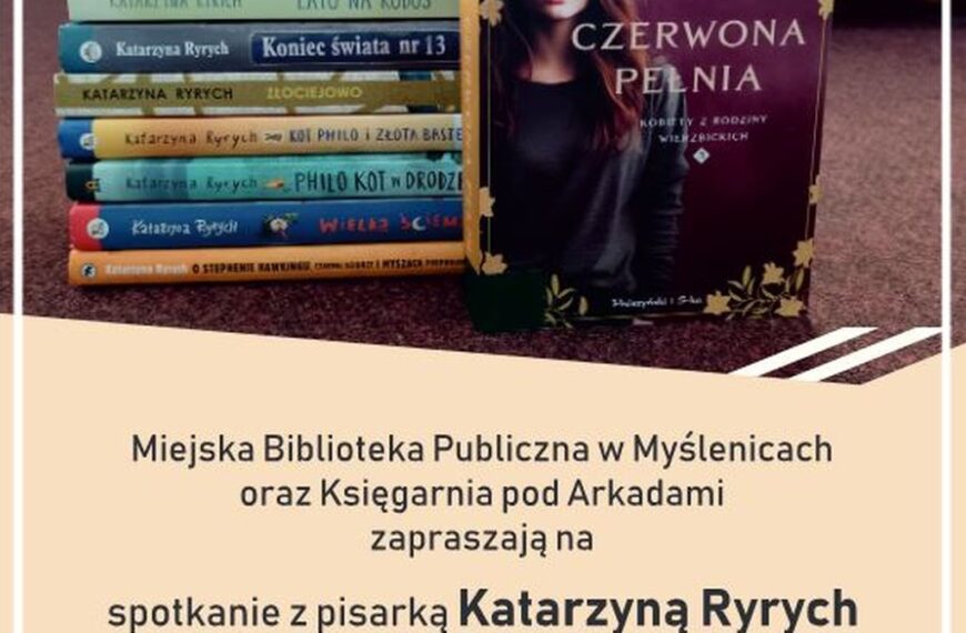 Miejska Biblioteka Publiczna w Myślenicach zaprasza na spotkanie autorskie