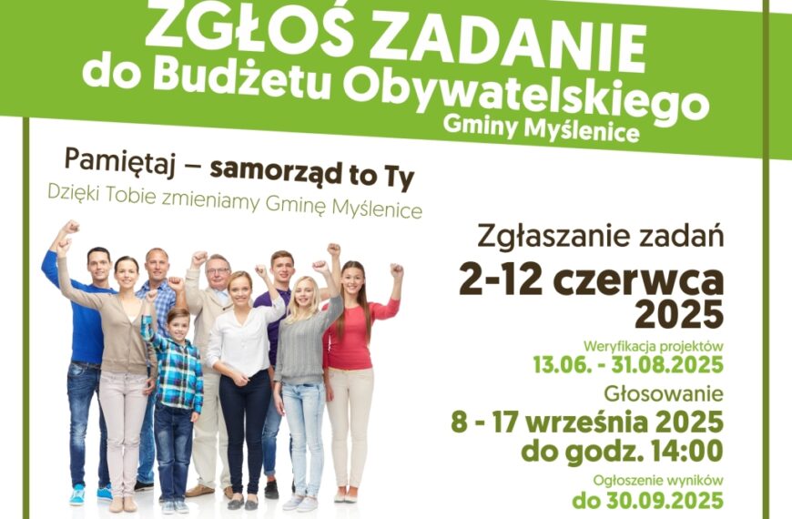 Ósma edycja Budżetu Obywatelskiego Gminy Myślenice – rozpoczynamy składanie projektów!