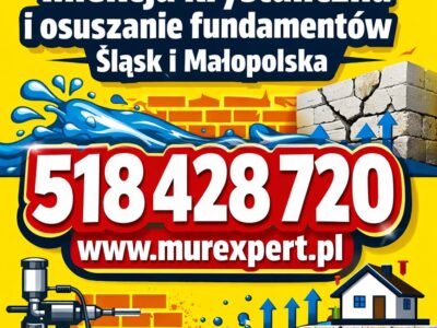 Iniekcja krystaliczna i osuszanie fundamentów | MurExpert ŚLĄSK/ MAŁOPOLSKA