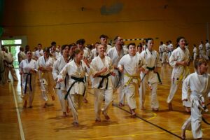 Sparingi integrujące karate w sułkowickiej hali