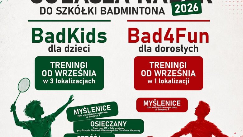 Zapisz się na treningi badmintona