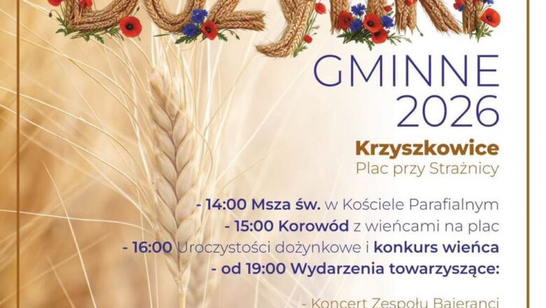 Święto Plonów już 23 sierpnia w Krzyszkowicach