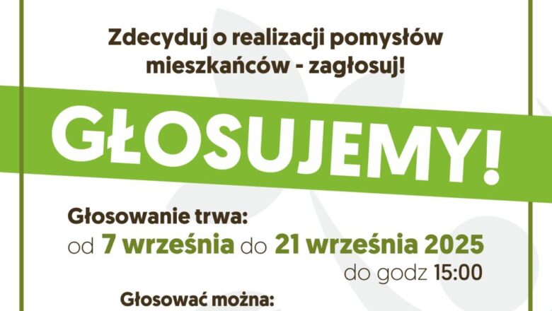 Głosujemy! Mieszkańcy zdecydują, na co przeznaczyć ponad milion złotych w Budżecie Obywatelskim 2027
